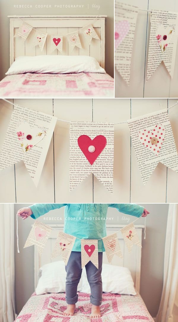 Simple Valentine's Day Bunting.