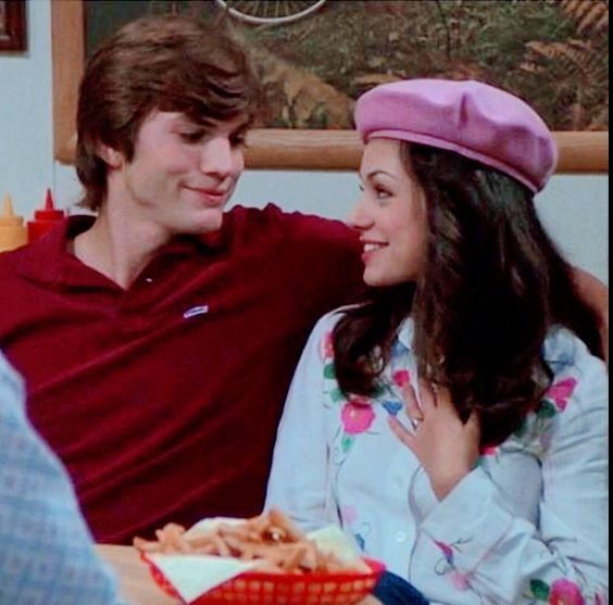 Mila Kunis and Ashton Kutcher ( In character Jackie Burkhart and Michael Kelso ) That 70âs Show ( 2003 ) shared to groups 2/7/19